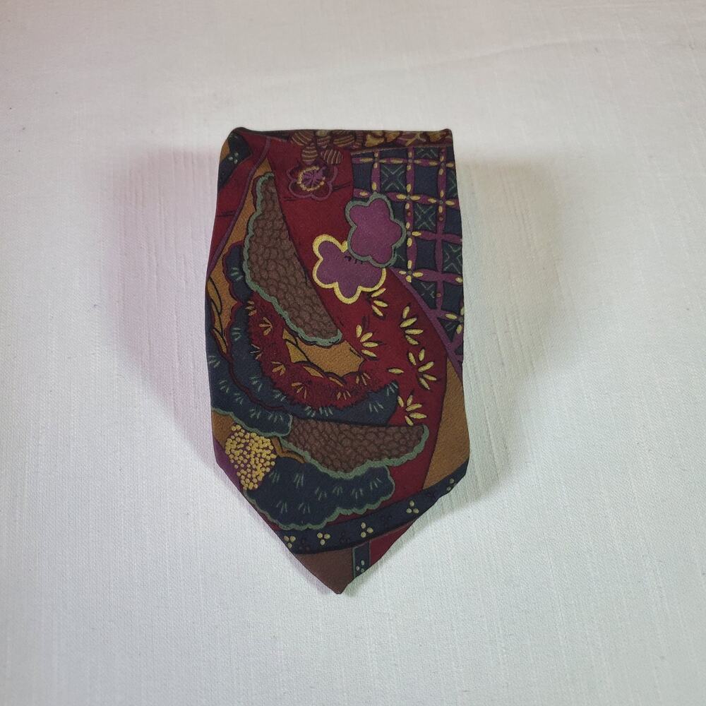 Cellini Collection Mens Silk Necktie Geometric Pattern Suit Dress Tie Classic
